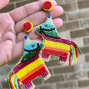 Beaded piñata earrings